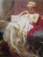 Pino Daeni - Impression oil painting.